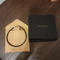 BVLGARI ブラックレザーチョーカー