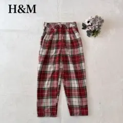 【エイチアンドエム】カジュアルパンツ（S)チェック シンプル ズボン ポケットのサムネイル