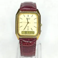CITIZEN アナデジ 8930-082702K レトロ ゴールド 稼働 希少 - メルカリ