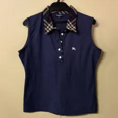 BURBERRY ノースリーブポロシャツ L