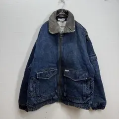 487 GUESS USA Leather Collar Denim JK