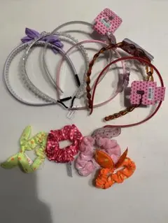 ヘアアクセサリーセット カチューシャ ヘアゴム まとめ売り 計10点　未使用品