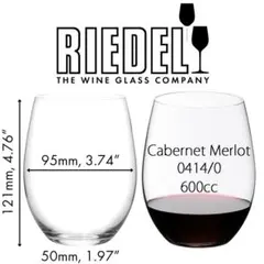 RIEDEL ❤️ 0414/0 O カベルネ・メルロ 600cc 2x グラス