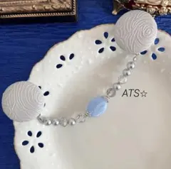 羽織紐　ストールクリップ　羽織留　Sky 1247