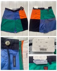 90s USA製 POLO GOLF ラルフローレン クレージー 切替 ショーツ