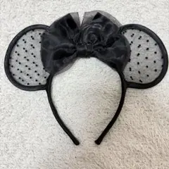 ディズニー カチューシャ ミニー 黒レース
