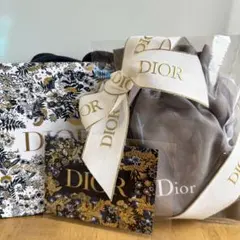 DIOR ソヴァージュオードトワレ 10ml グレー巾着ポーチ　ショッパー付き