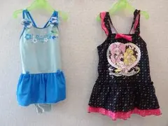 子供用水着　女の子　プディキュア　中古美品　2着セット　１２０ｃｍ