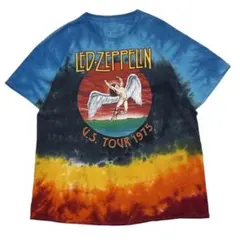 レッドツェッペリン バンドTシャツ バンt 90s L タイダイ ビッグロゴ