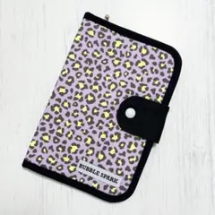 母子手帳ケース お薬手帳ケース　通帳ケース　ヒョウ柄　イエロー×ブラック