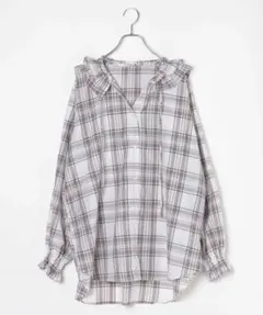 新品 フーディシャツ長袖チュニック LEPSIM レプシィム バブシャツ