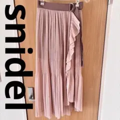 snidel プリーツラップスカショーパン （ピンクベージュ）　スナイデル
