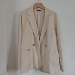 シップス SHIPS ベージュ テーラードジャケット リネン