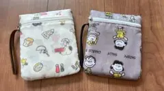 【新品未使用】PEANUTSスヌーピーエコバッグ 2個セット ホワイト グレー