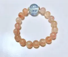 美のお守り】アクアマリン蝶 × オレンジエピドート 天然石 彌榮 