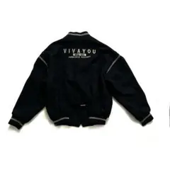 新品alound wool versity jacket スタジャンブラック　L alound wool versity jacket スタジャン - メルカリ