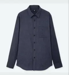 UNIQLO フランネルシャツ シャツ　ユニクロ　M ネイビーシャツ