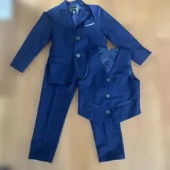 ルオボベイベイ　スリーピースフォーマル3点セット　ネイビー　130.