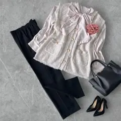 M相当✨フォーマル3点セット ツイードジレ ママスーツ セレモニー 入学卒業