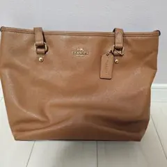 COACH トートバッグ ブラウン レザー