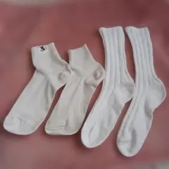 ホワイト系　ソックスの2点セット レディース