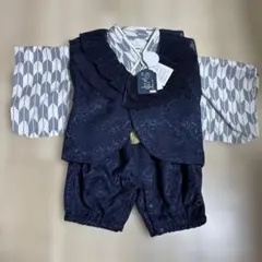 【新品タグ付き】即日発送　袴 ロンパース cottoli サイズ80 ネイビー