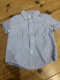 Ralph Lauren 青白ストライプシャツ