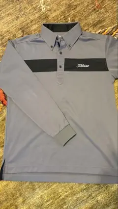 Titleist 長袖ポロシャツ Mサイズ グレー