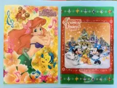★超美品・クリアファイル・2枚組★【アリエル&クリスマスファンタジー2005】