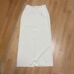 UNIQLO クレープジャージナロースカート ナチュラル S