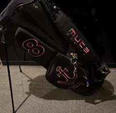 ⭐︎ムータマリン⭐︎キャディバッグ 黒✖️ピンク　muta Sobagni muta ムータ 8.5inch continua キャディバッグ