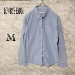 ローリーズファーム ライトブルーシャツ 長袖 シンプル カジュアルMサイズ