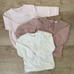 長袖トレーナー 3枚セット 80cm