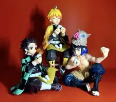 【出品特価〜8/5】竈門炭治郎　我妻善逸　嘴平伊之助　鬼滅　フィギュア　セット