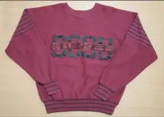 90’sトレーナー スウェット 表刺繍 裏起毛 エンジ色 アメリカ製 XL 美品