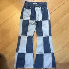 【お値下げ中、早い者勝ち】WEGO フレアデニムパンツ Sサイズ