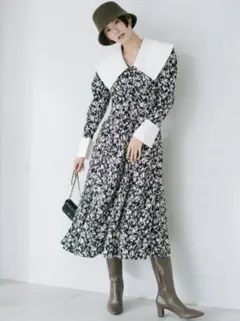 ビッグカラーコルセットワンピース　SNIDEL スナイデル