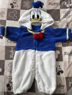 ドナルドダック フード付きロンパース コスチューム50-60cm