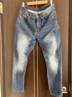 GU デニムルックテーパードパンツ Mサイズ
