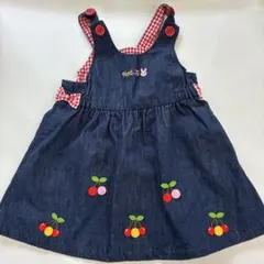 Hot.B デニムワンピース さくらんぼ刺繍
