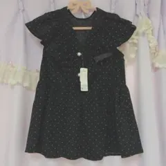 しまむら ドット柄フリルブラウス