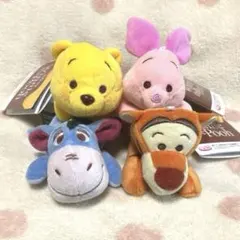 くまのプーさん 赤いほっぺ 寝そべり マスコット　全４種コンプセット