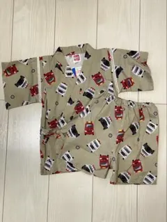 【新品】トミカ 甚平 上下セット 乗り物柄　100サイズ　祭り