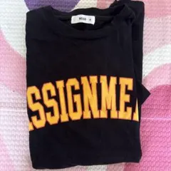 WEGO カレッジロゴ 半袖Tシャツ ブラック Mサイズのサムネイル