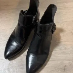 靴屋でメンテナンス済　STACCATO ブラック アンクルブーツのサムネイル