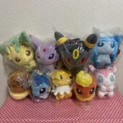 ポケモンセンター限定　ポケモンドールズ　イーブイフレンズぬいぐるみセット POKEMON DOLLS、イーブイたちが大集合。モクロー、ニャビー、アシマリ