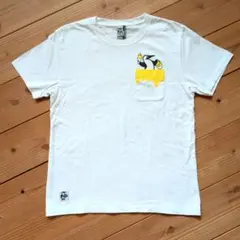 チャムス 半袖 ポケット Tシャツ 白 メンズS ブービーバード ペンキロゴのサムネイル