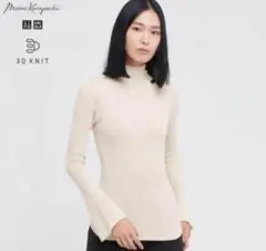 UNIQLO マメクロゴウチ　3Dリブハイネックセーター(長袖) オフホワイトM