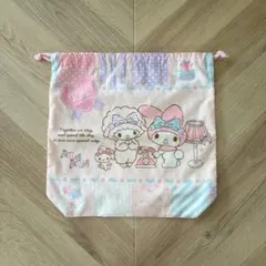 Sanrio サンリオ マイメロディ マチあり巾着 Lサイズ 着替え袋