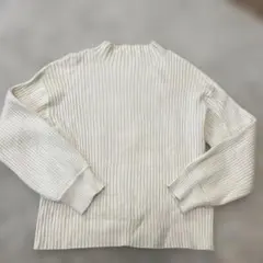 グローバルワーク リブ編みアイボリーセーター Mサイズ